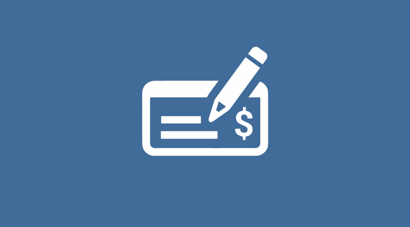 An image of a paper check.